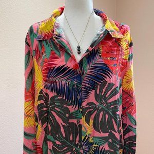 Vici To The Tropics Bell Sleeve Button Down Top | M